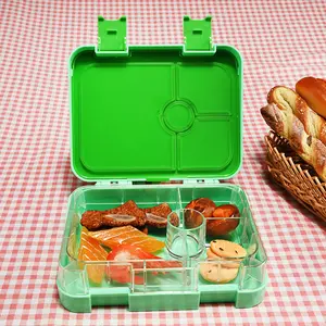 Aohea 5 vano originale in acciaio inossidabile Bento Lunch Box Snack Logo per bambini Bento Custom Lunch Box