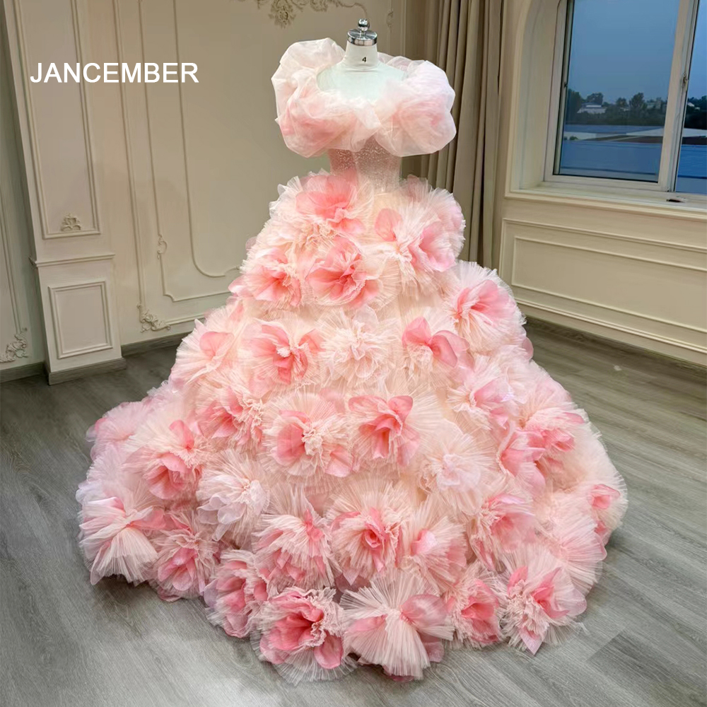 Vestidos de fiesta rosados y hinchados Ropa formal elegante y sexy