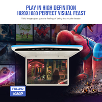 Moniteur rabattable Android 15,6 pouces, prix d'usine, bus HD/SD/USB/Android/Wifi, moniteur monté au plafond