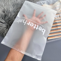 Sacs en plastique scellables personnalisés avec logo, sacs à fermeture éclair givrés pour vêtements, t-shirts, emballages à fermeture éclair