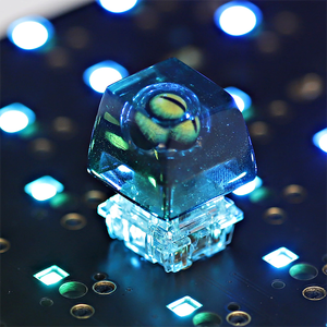 <strong>Artisan</strong> Keycap Resin Shine Through Flippable Evil Eye <strong>Keycaps</strong> For Cherry MX Mechanical Gaming Keyboards - Product Image 4