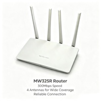 Routeur sans fil SOHO 2,4 GHz 300 Mbps avec 4 antennes à gain élevé, port RJ45, réseau sécurisé WPA2, pont sans fil pour appartement