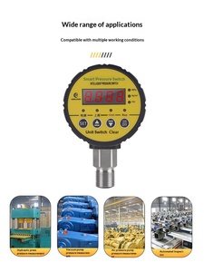 Manomètre électronique intelligent à affichage numérique HC-810 en matériau PE pour pompe à vide, compresseur d'<span class=keywords><strong>air</strong></span>, pression pneumatique - Product Image 3