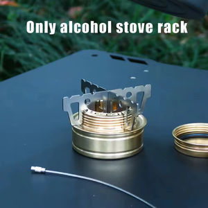 Portable Classic Outdoor Alcohol Stove Durable <b>Stainless</b> <b>Steel</b> Burner with Cross <b>Bracket</b> for Camping Cookware - Product Image 6
