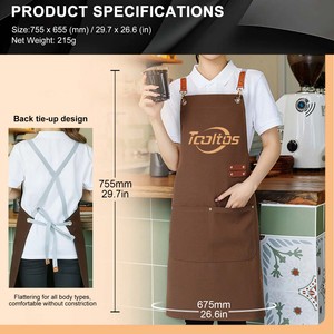 Delantal <span class=keywords><strong>de</strong></span> Lona Personalizado con Bolsillo, Logotipo Bordado Duradero, para Restaurante, Cocina, Joyería, <span class=keywords><strong>Taller</strong></span>, Herramientas <span class=keywords><strong>de</strong></span> Joyería - Product Image 2