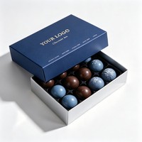 Boîte à chocolat de luxe personnalisée avec logo pour mariage, emballage de bonbons et biscuits, boîte cadeau avec séparateur