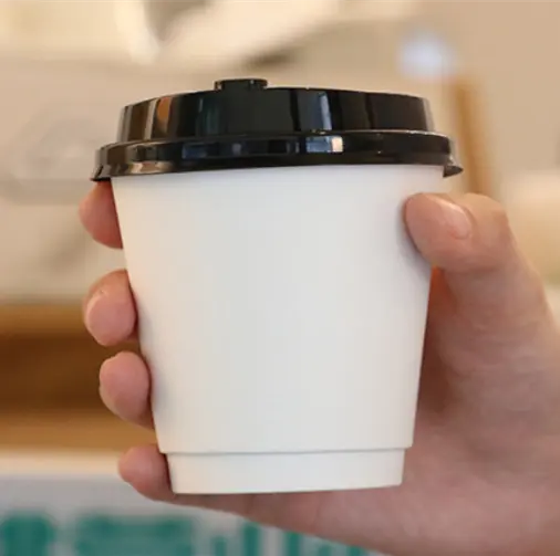 Утолщенная крафт-бумага Одноразовая чашка для кофе и соевого молока, изготовленная из высококачественного материала, пригодного для вторичной переработки