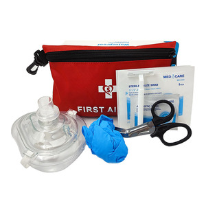 AED Training <span class=keywords><strong>Kit</strong></span> Mini CPR Botiquín de primeros auxilios Bolsa de nylon con llavero CPR Life con llavero - Product Image 1