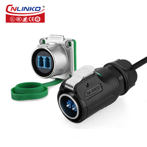 Conector de panel de conexión de fibra óptica <span class=keywords><strong>LC</strong></span> macho hembra impermeable CNLINKO M24 - Product Image 6