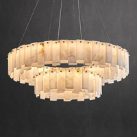 Lustre rond moderne en marbre, luminaire suspendu LED G9, blanc neutre 4100K, pour salon, chambre à coucher, salle à manger