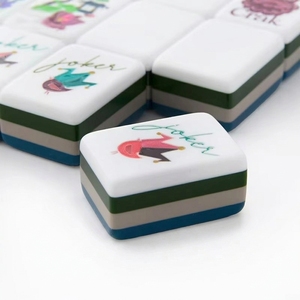 Mahjong américain professionnel personnalisable en acrylique, tuiles gravées de haute qualité, couleurs et motifs personnalisés, divertissement - Product Image 2