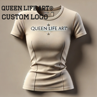 Haut court personnalisable à logo imprimé DTG 100% coton T-shirt personnalisé hauts courts fantaisie pour adolescents