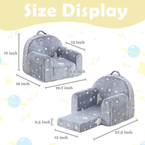 Canapé de qualité pour enfants qui brille dans le noir, chaise de lecture pour enfants rose arc-en-ciel, <span class=keywords><strong>fauteuil</strong></span> pour enfants pour filles et garçons - Product Image 3