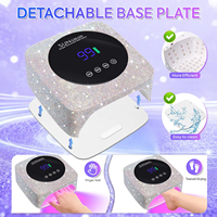 Lampe à ongles UV LED rechargeable 180W, séchage rapide, 57 LED, sécheuse à ongles professionnelle, détection de mouvement, équipement pour la maison et le salon