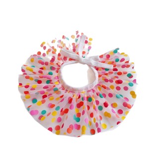 Bavoir à pois pour animaux de compagnie avec des points colorés, accessoire de fête d'anniversaire pour chiens et chats, à porter en toutes saisons, pour les fêtes - Product Image 4