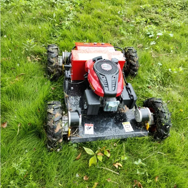 Gasoline Engine Small Size Light Weight 20 Inch Cutting Blade Wireless Robot Mower Slope