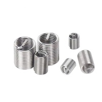 Stainless Steel Polished Fully Threaded Metric Thread Inserts with Slotted Drive System