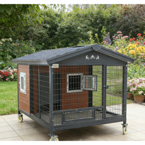<span class=keywords><strong>Casa</strong></span> para <span class=keywords><strong>Perros</strong></span> Impermeable y Calefactada <span class=keywords><strong>con</strong></span> Ventanas Dobles, Diseño de Partición y Panel de Limpieza Extraíble - Product Image 2