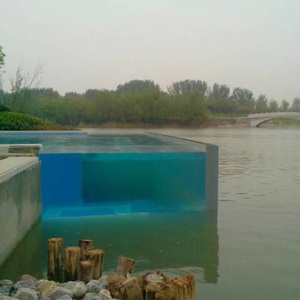 80mm 100mm Verzonken Rand Buiten Acryl Zwembad met Metalen Hoeken - Product Image 4