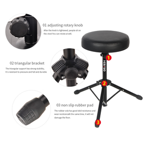 <span class=keywords><strong>Q</strong></span>-91 HEBIKUO Prix de gros Siège de batterie noir Tabouret de batterie Chaise Accessoires d'instruments - Product Image 3