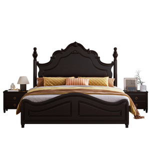 <span class=keywords><strong>Letto</strong></span> <span class=keywords><strong>Matrimoniale</strong></span> Moderno in Stile Retrò Americano, Struttura in <span class=keywords><strong>Legno</strong></span> Massello con Contenitore, Arredamento per Camera da <span class=keywords><strong>Letto</strong></span> - Product Image 3
