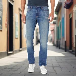 กางเกงยีนส์ทรงหลวมขากว้างสำหรับผู้ชายกางเกงวินเทจสีน้ำเงินเข้มออกแบบได้ตามต้องการใส่ได้ทั้งชายและหญิง - Product Image 1