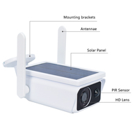 Caméra solaire de surveillance extérieure étanche WiFi IP 360° avec ampoule de sécurité CCTV, caméra PTZ, audio bidirectionnel et carte SD
