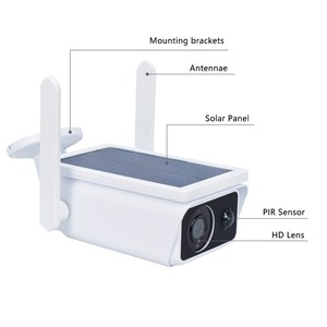 Caméra de <span class=keywords><strong>surveillance</strong></span> solaire étanche pour extérieur, caméra IP Wifi <span class=keywords><strong>360</strong></span> <span class=keywords><strong>degrés</strong></span>, caméra de sécurité Wifi CCTV, ampoule avec haut-parleur - Product Image 6