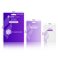 Carte PVC personnalisée avec porte-carte cadeau, carte VIP NFC Ntag213, carte de remerciement, affichage code-barres QR, cordon magnétique, numéro de série