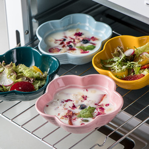 China Supplier Creative <strong>Flower</strong> Bowl <strong>Dinner</strong> Plate Nordic Snack Plate Deep Bowl Bone China Tea Cup <strong>Set</strong> - Product Image 1