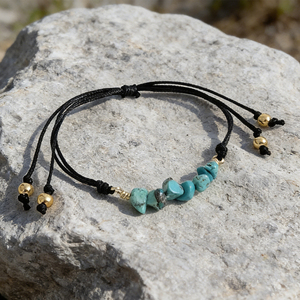 Healing Crystal Handcrafted Gemstone Chip <b>Bracelet</b> Natural Beaded <b>Bracelet</b> Bohemian Minimalist Adjustable <b>Drawstring</b> <b>Bracelet</b> - Product Image 2
