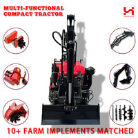 Mini Trattore Multifunzionale 35HP con Caricatore Frontale Telecomandato per Agricoltura su Terreni Asciutti
