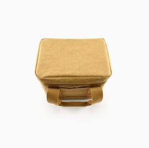 Sac isotherme personnalisé en papier kraft lavable avec logo, capacité 20L, sac à déjeuner imperméable pour pique-nique homme et femme - Product Image 4