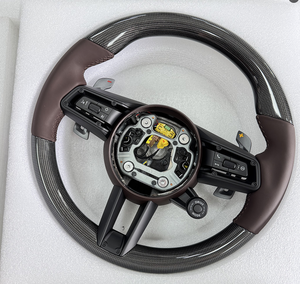Volante de Coche Personalizado de Fibra de Carbono y Cuero para Porsche Panamera, <span class=keywords><strong>Macan</strong></span>, Cayenne, 918, 911, 718, 970, 971, 958, 987, 996, 997 - Product Image 3