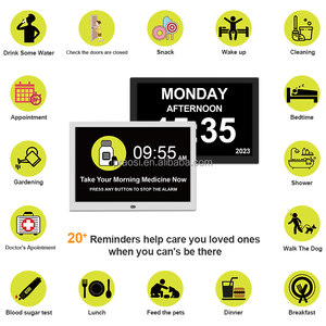 Pros 15 "calendrier numérique jour réveil démence horloge numérique analogique rappels médicaux télécommande personnes âgées <span class=keywords><strong>Alzheimer</strong></span> - Product Image 4