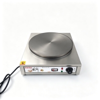 Crêpière Électrique Professionnelle, Machine à Crêpes Automatique à Température Constante pour Stand de Rue et Boulangerie 2500W