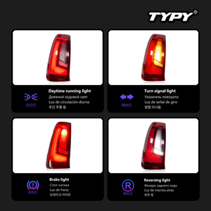 Feux arrière TYPY pour Toyota Hilux 2004-2014 : Ensemble de feux arrière amélioré avec nouveaux clignotants dynamiques RGB - Product Image 3