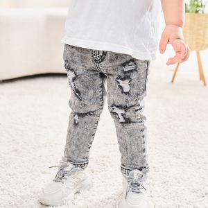 Nuevo estilo, ropa para niños, pantalones de mezclilla ajustados desgastados, pantalones de mezclilla elásticos suaves, pantalones vaqueros para niños - Product Image 6