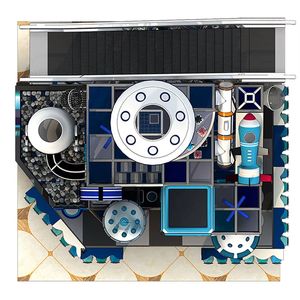 Petit-intérieur-aire de jeux Air <span class=keywords><strong>Cannon</strong></span> Thème spatial 200 mètres carrés Jeu de labyrinthe pour enfants Équipement de terrain de jeu intérieur Canon à billes - Product Image 3