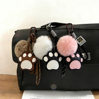 Gantungan Kunci Bola Bulu Kucing Lucu, Liontin Tas, Gantungan Kunci Grosir, Hadiah Kecil Custom Grosir, Gantungan Kunci Grosir