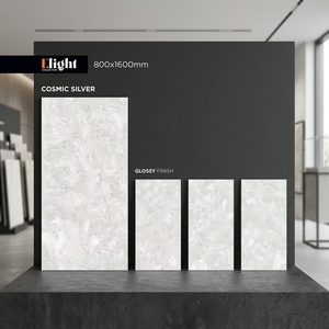 Azulejos de porcelana brillante Onyx Floral Statuario de 800x1600 mm para pisos y paredes, diseño de lujo en blanco de 80x160 cm - Product Image 3