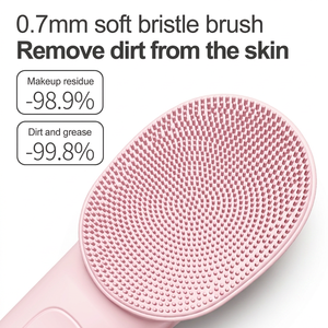 Appareil de nettoyage du <span class=keywords><strong>visage</strong></span> électrique en <span class=keywords><strong>silicone</strong></span>, très bien noté, étanche IPX7, pour hommes et femmes, exfoliant, massage, spa - Product Image 6