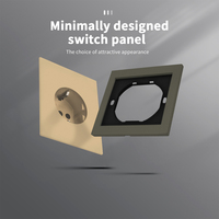 Enchufe de Pared WESA 16A, 1 Tomacorriente, Estándar Europeo Schuko, Diseño Moderno y Lujoso