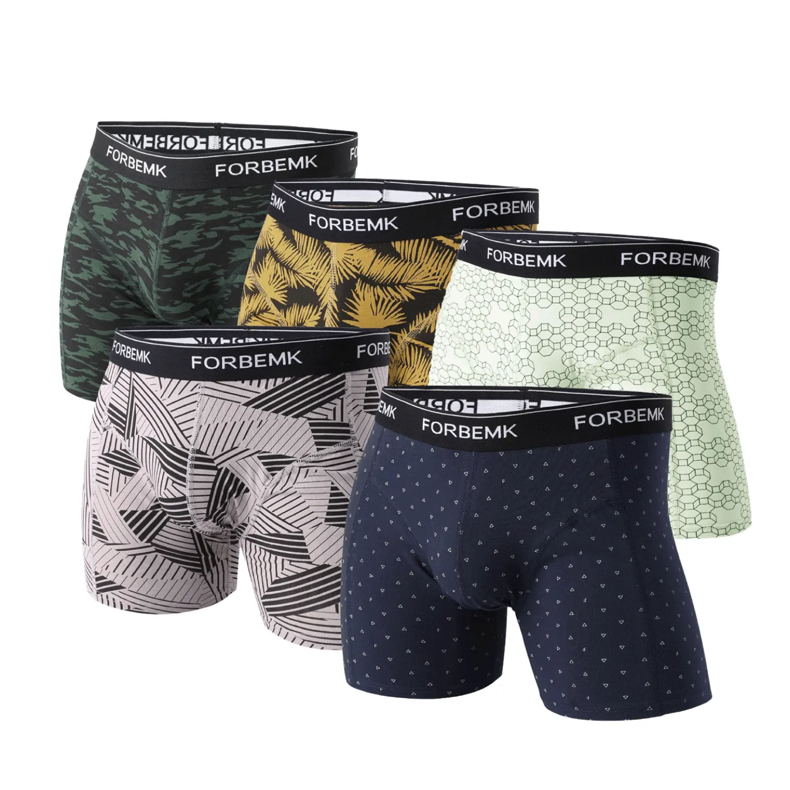 Cueca boxer de algodão para homens, design personalizado do boxer respirável para homens