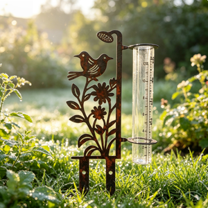 Pluviomètre en fer forgé, design Art Déco pour <span class=keywords><strong>jardin</strong></span>, patio, pelouse, grands chiffres faciles à lire - Product Image 4