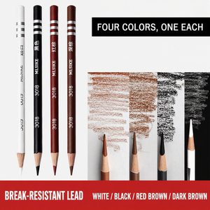 ดินสอถ่านสี 4 แท่ง สำหรับวาดภาพร่างและระบายสี - ชุดเครื่องเขียนดินสอไม้คุณภาพพรีเมียม - Product Image 5