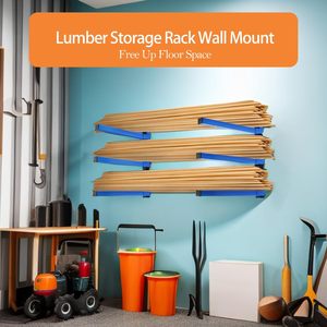 Support en <span class=keywords><strong>bois</strong></span> métallique robuste à montage mural avec <span class=keywords><strong>étagère</strong></span>s système à 3 niveaux pour <span class=keywords><strong>garage</strong></span> atelier en <span class=keywords><strong>bois</strong></span> intérieur extérieur - Product Image 3