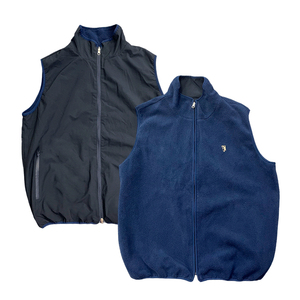 Vestes pour hommes doublées de polaire double face, logo personnalisé, coupe-vent, chaudes, décontractées, sans manches, pour l'extérieur - Product Image 1