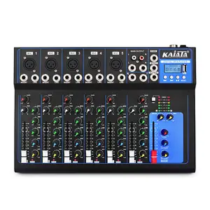 F7- MB-A Mixer de áudio de 5 canais para console de som, controlador de palco, DJ digital, console doméstico KTV, mixer de áudio