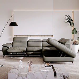 यूरोपीय डिजाइन सेशनल रीक्लिनिंग चमड़े के सोफे के साथ फर्नीचर लिविंग रूम इनक्लियर सोफा इलेक्ट्रिक रिक्लेबल्स सोफा - Product Image 2